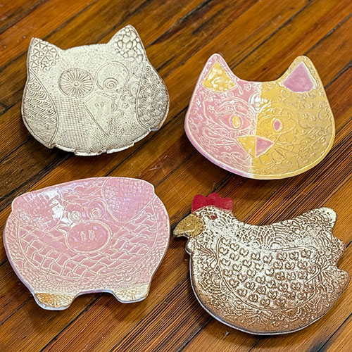 ChickenPigOwlCatBowl